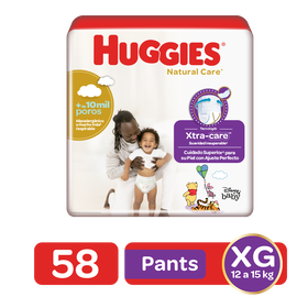 Pants Huggies Natural Care Etapa 4/XG, 58Uds