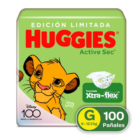 Pañales Huggies Active Sec Etapa 3/G, 100 Uds. (Edición Limitada)