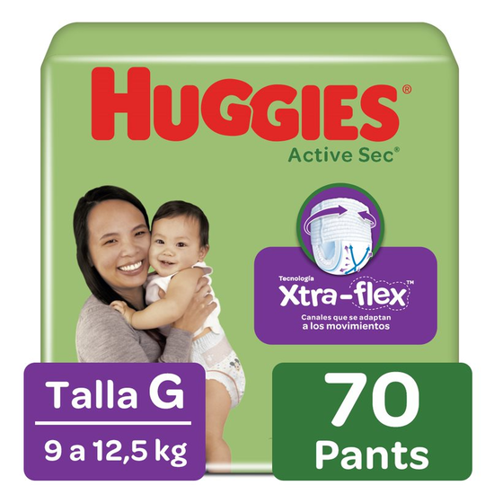 Pants Huggies Active Sec Xtra-Flex Etapa 3/G, 70 uds