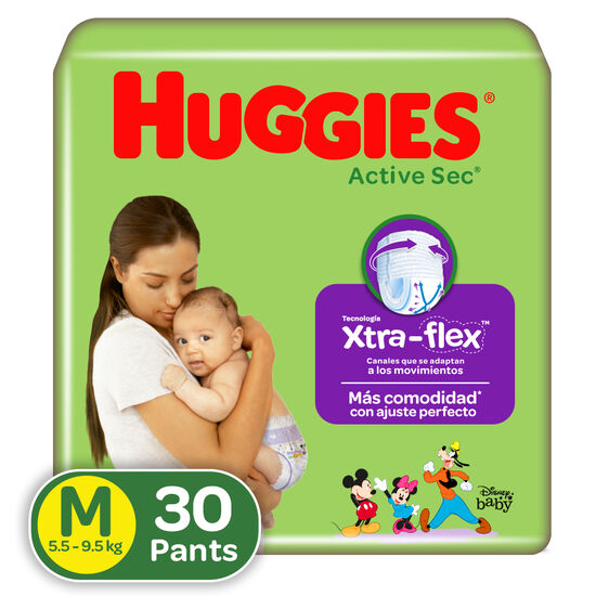 Pants Huggies Active Sec Etapa 2/M, 30uds